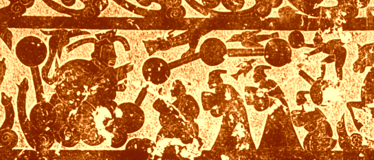A Nagygöncöl ábrázolása a Wu Liang család síremlékéről (i.sz. 147-ből); Jiaxiang; Forrás: Slide Collection, Fine Arts Library, Harvard University. 1302 J37 6W9 3(i)R
